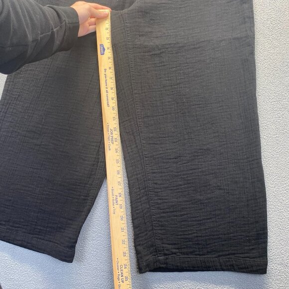 Old Navy Wide Leg Women’s Pants Size Large Black Stretch Pockets,Drawstring - Picture 7 of 8